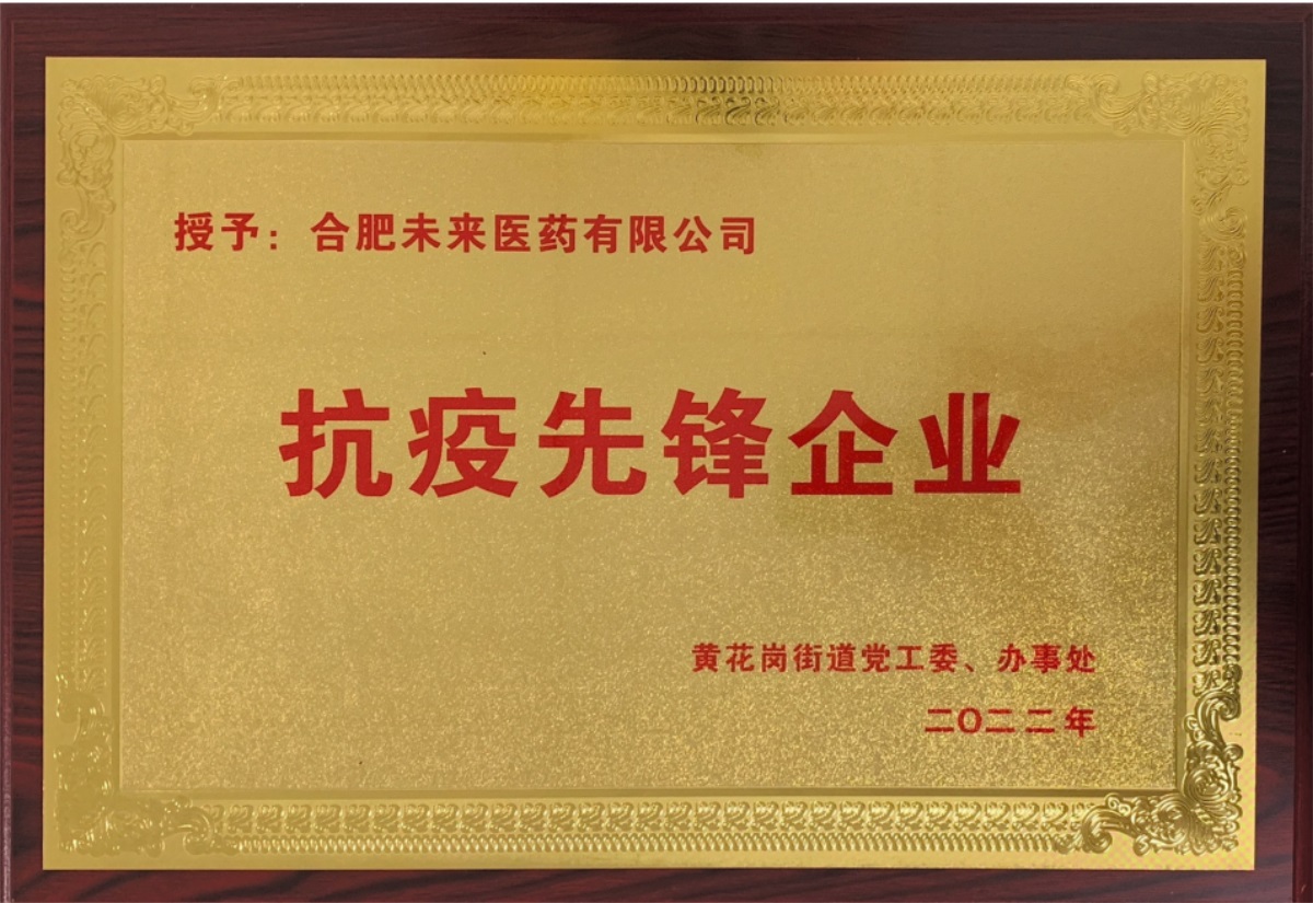 合肥星空注册有限公司抗疫先锋企业牌匾